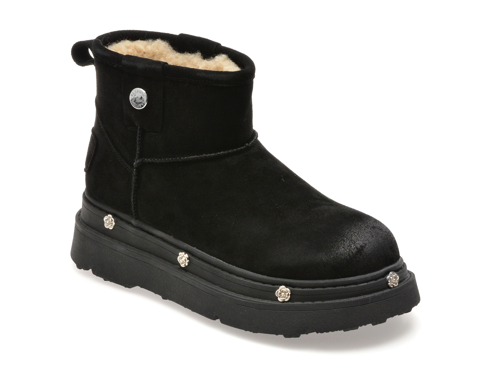 Ghete GRYXX negre din piele intoarsa - SX2602