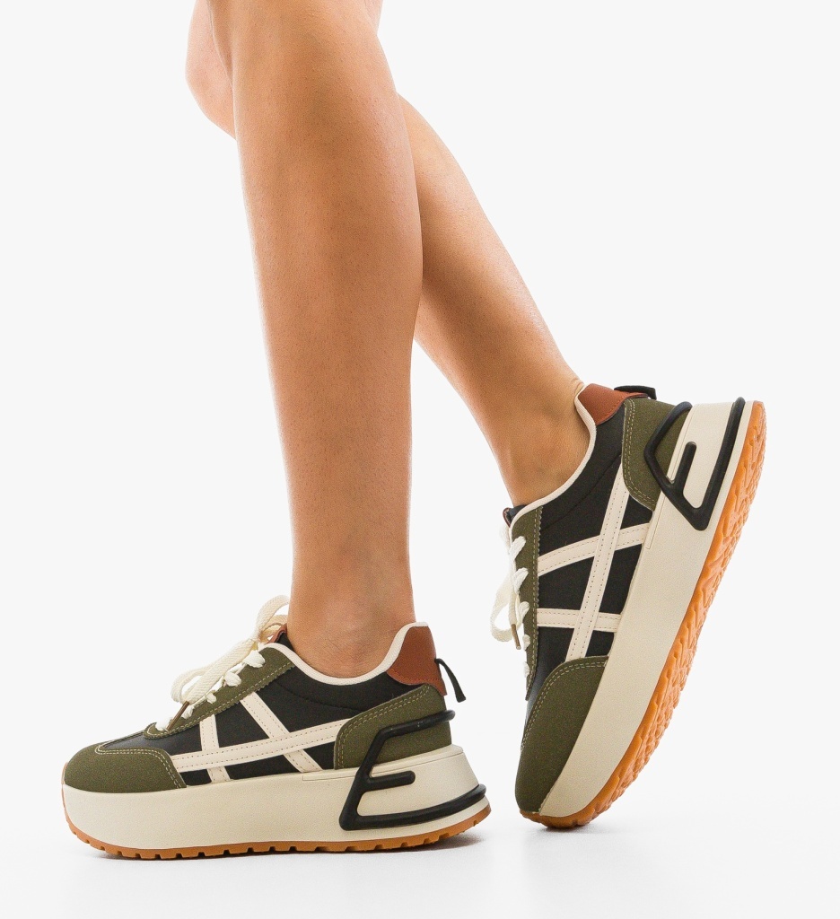 Sneakers Dama Dasyer Verde – Confort și Stil Sport - imagine 5