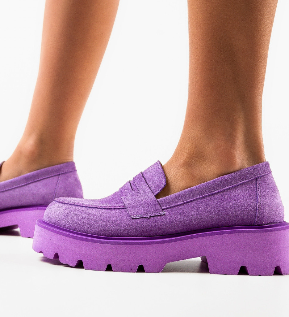 Pantofi Dama Punde Mov - Eleganță Casual Zilnică - imagine 3
