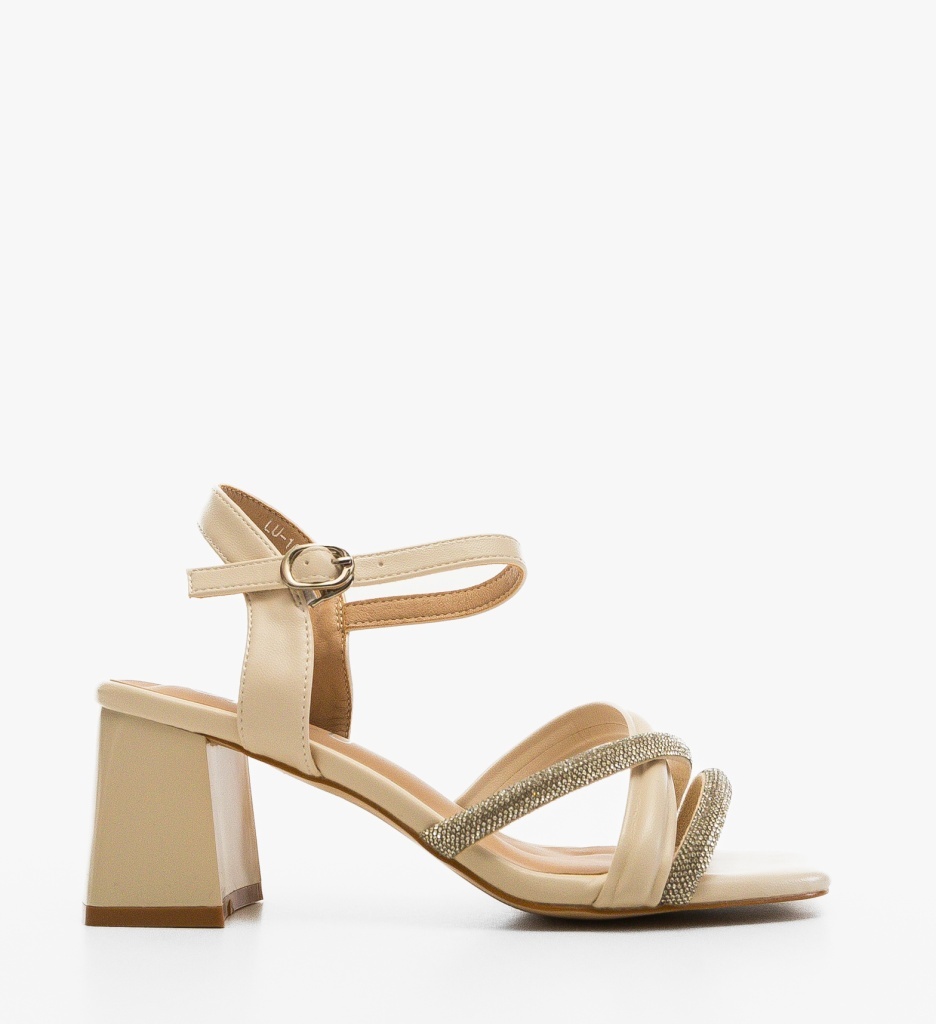 Sandale Dama Frysy Bej Elegante - imagine 3