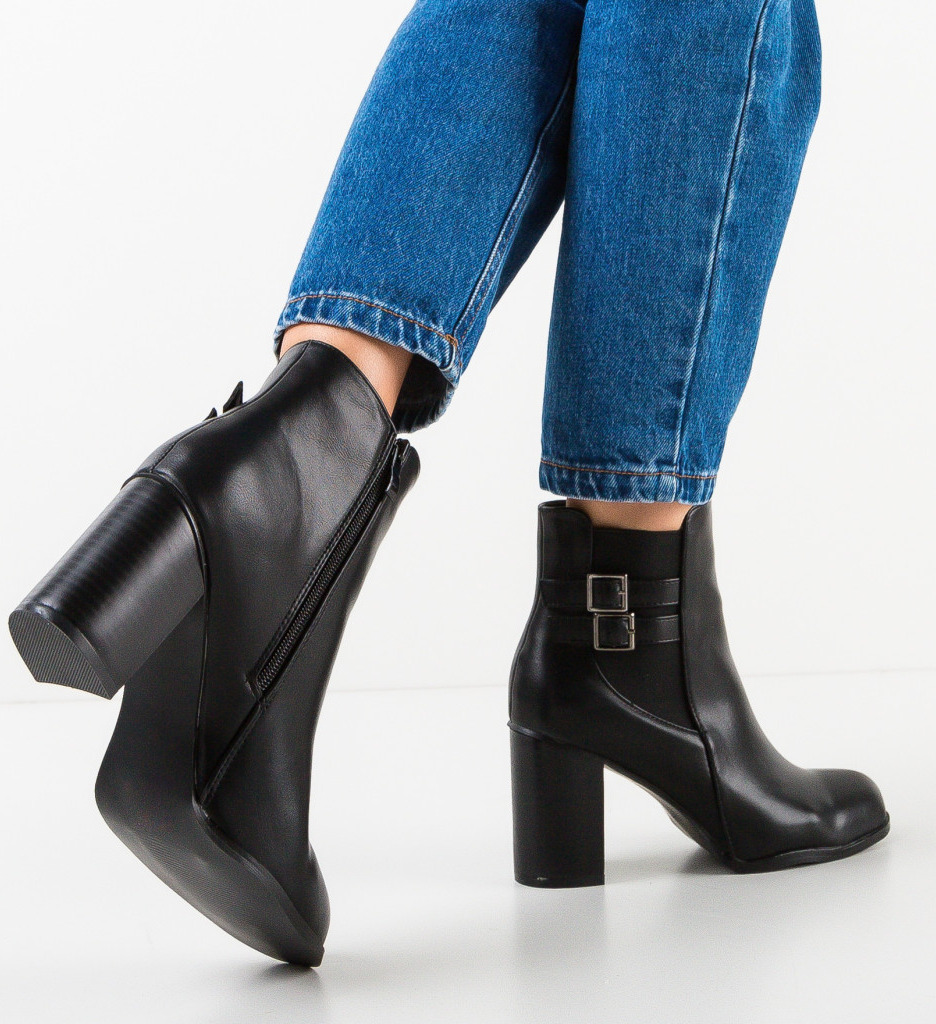 Botine Finlay Negre - Eleganță și Confort - imagine 4