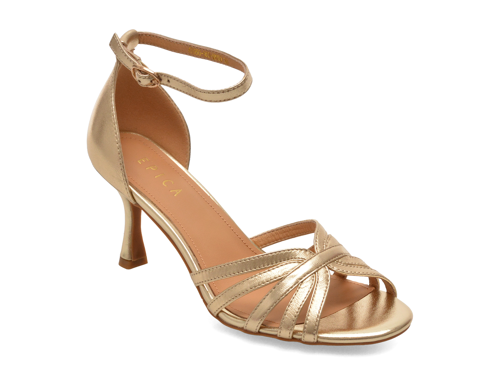 Sandale Elegante EPICA Aurii | Piele Naturală - imagine 2