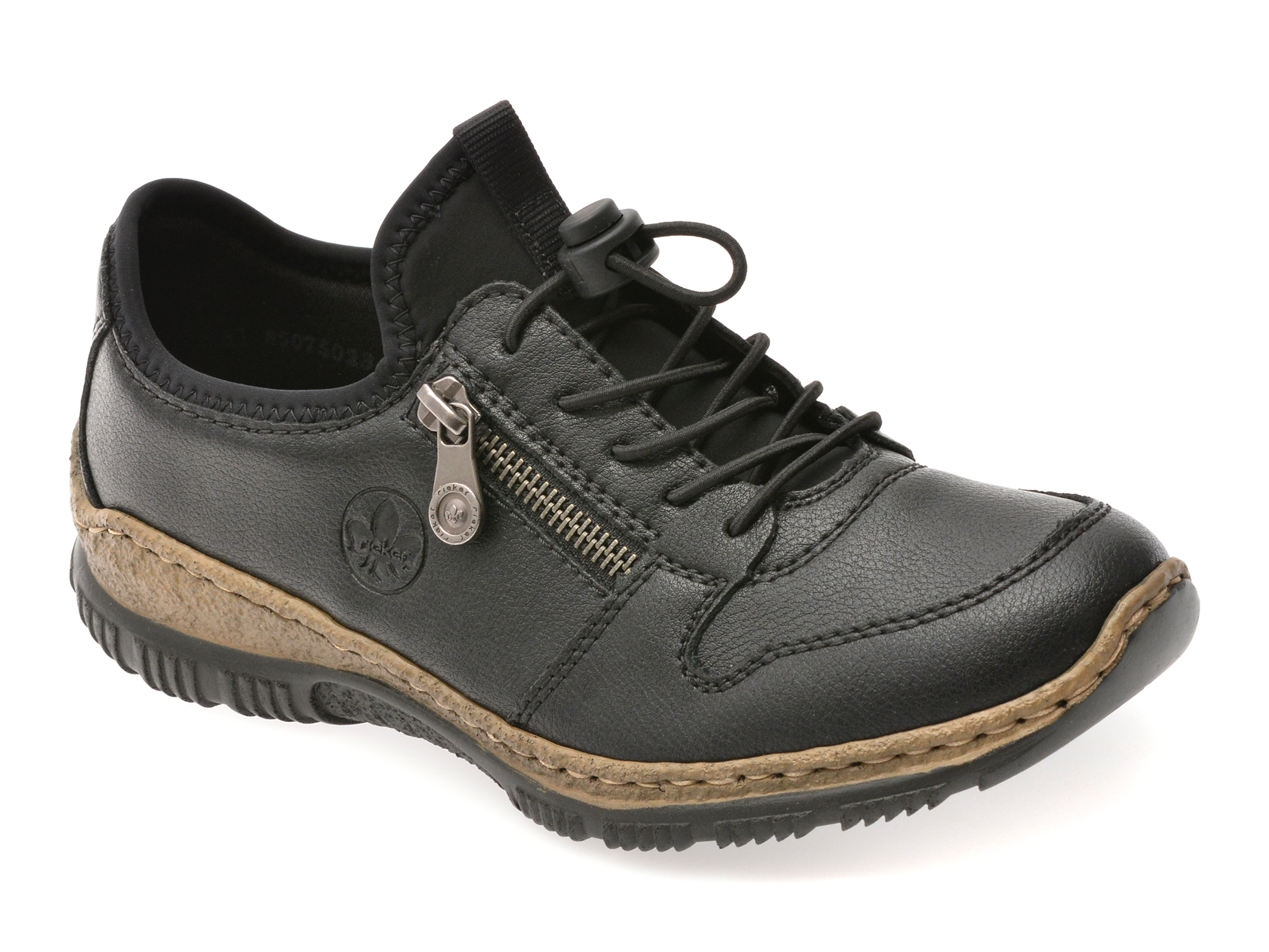 Pantofi Rieker Confort, Piele Naturală Negri