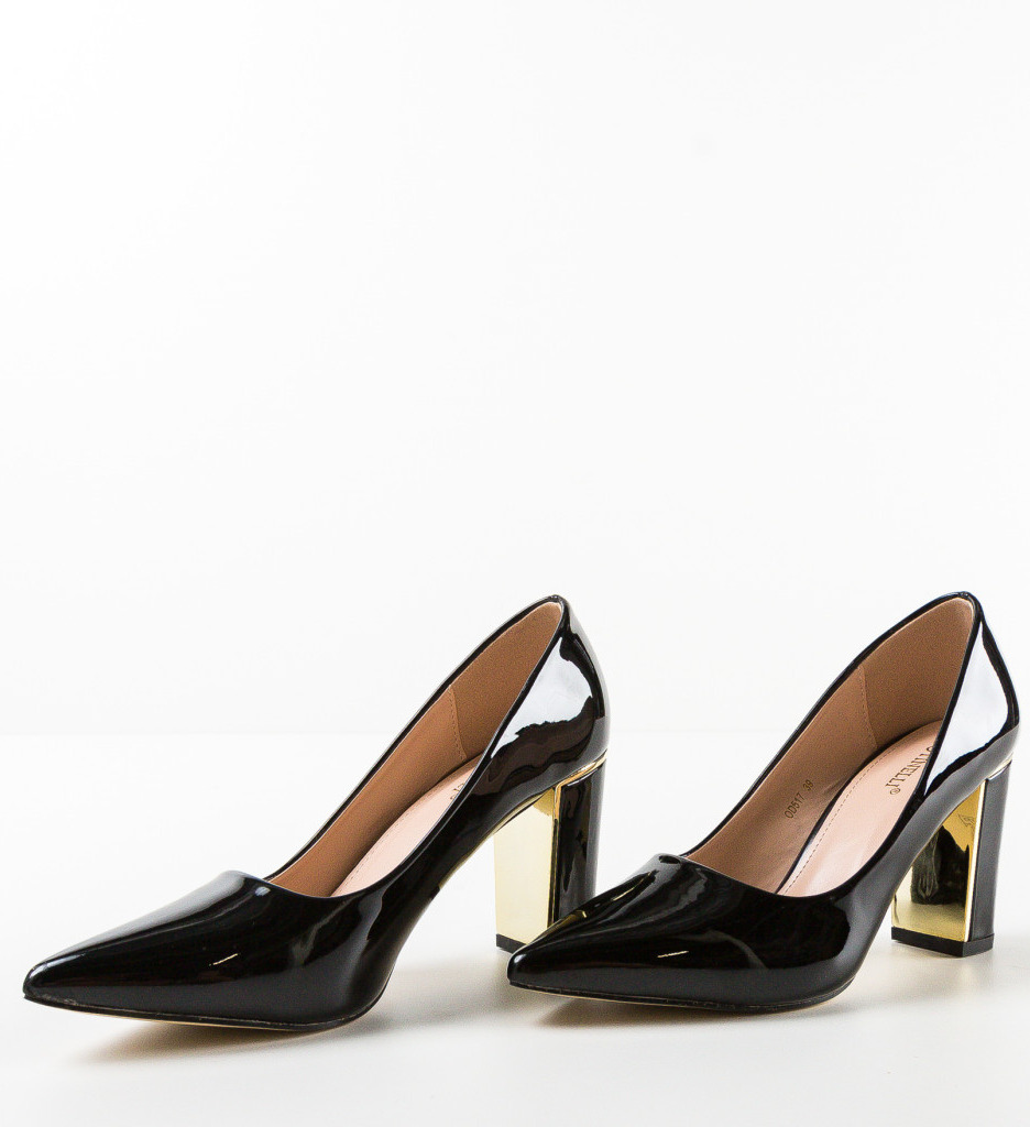 Pantofi Rigby Negri cu Toc Eleganți - imagine 5