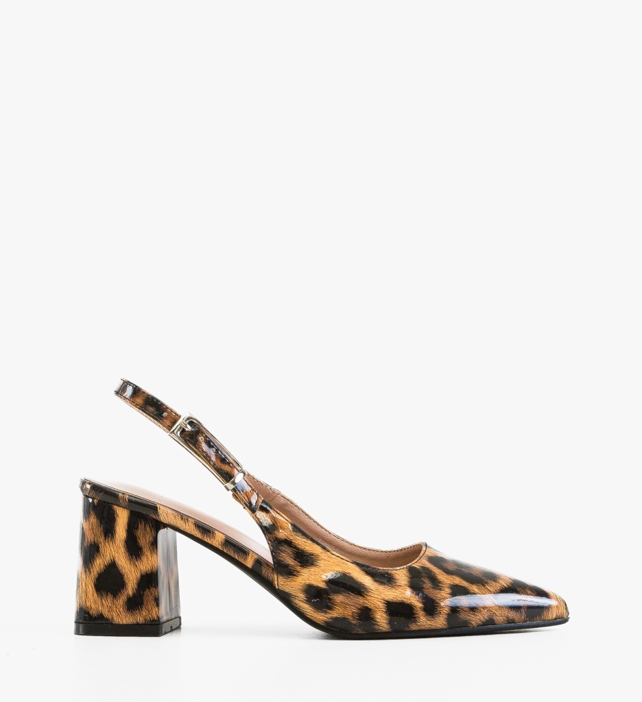 Pantofi dama Kan Print eleganți cu toc - imagine 9