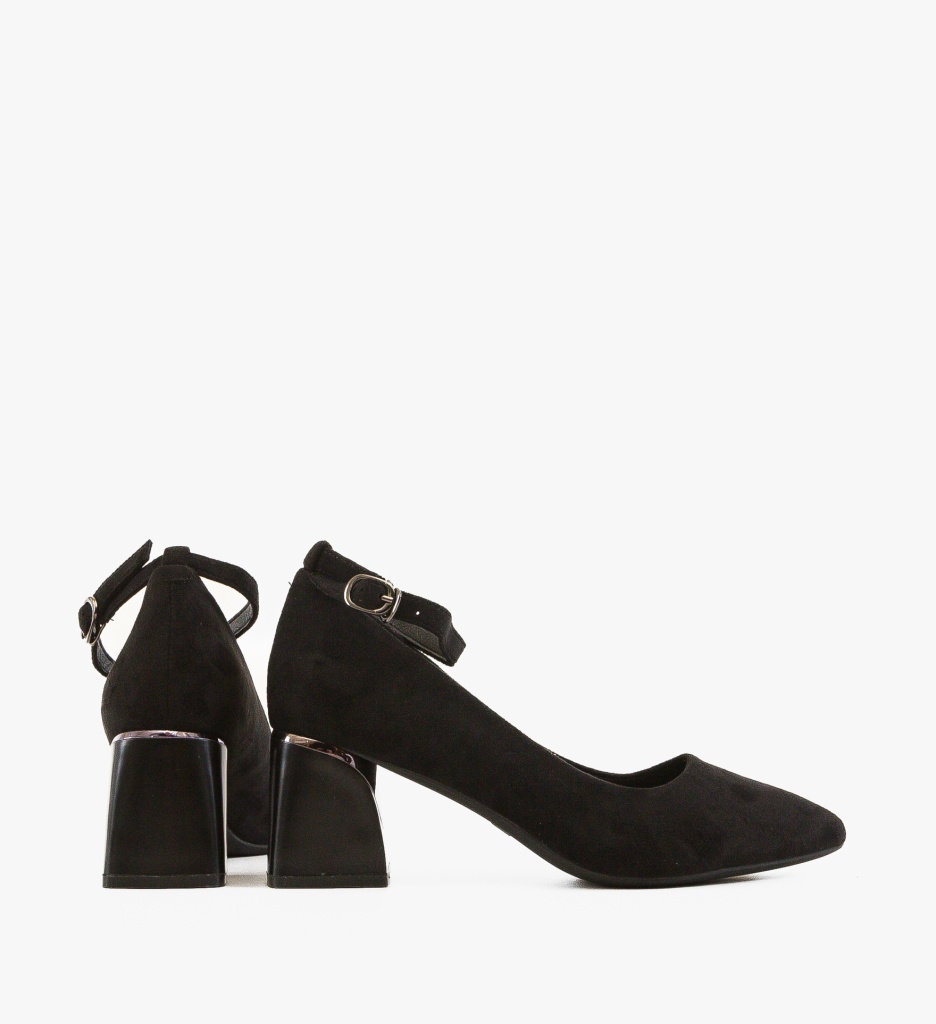 Pantofi Sakre Negri Eleganți cu Toc Înalt - imagine 5