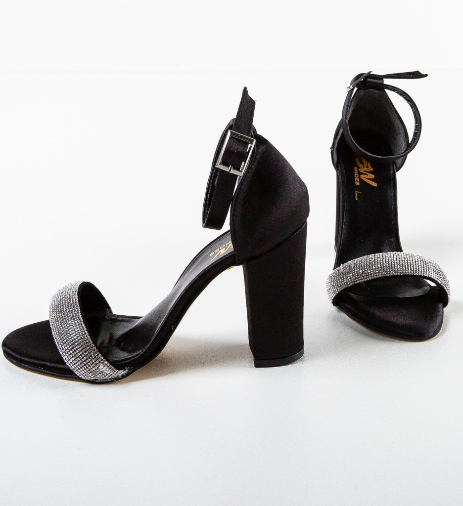 Sandale cu Toc Hester Negre | Eleganță Asigurată - imagine 6