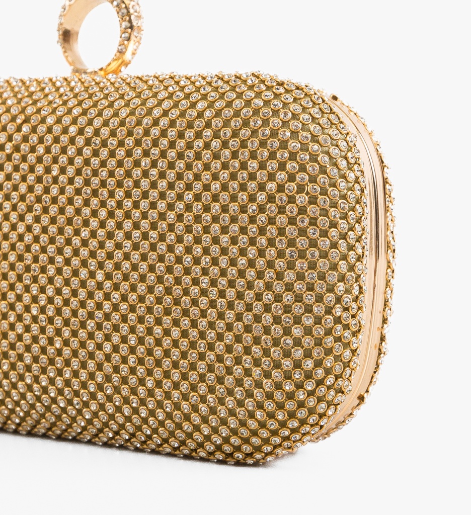 Geanta Plic Klinkar Aurie | Elegantă de Seară - imagine 3