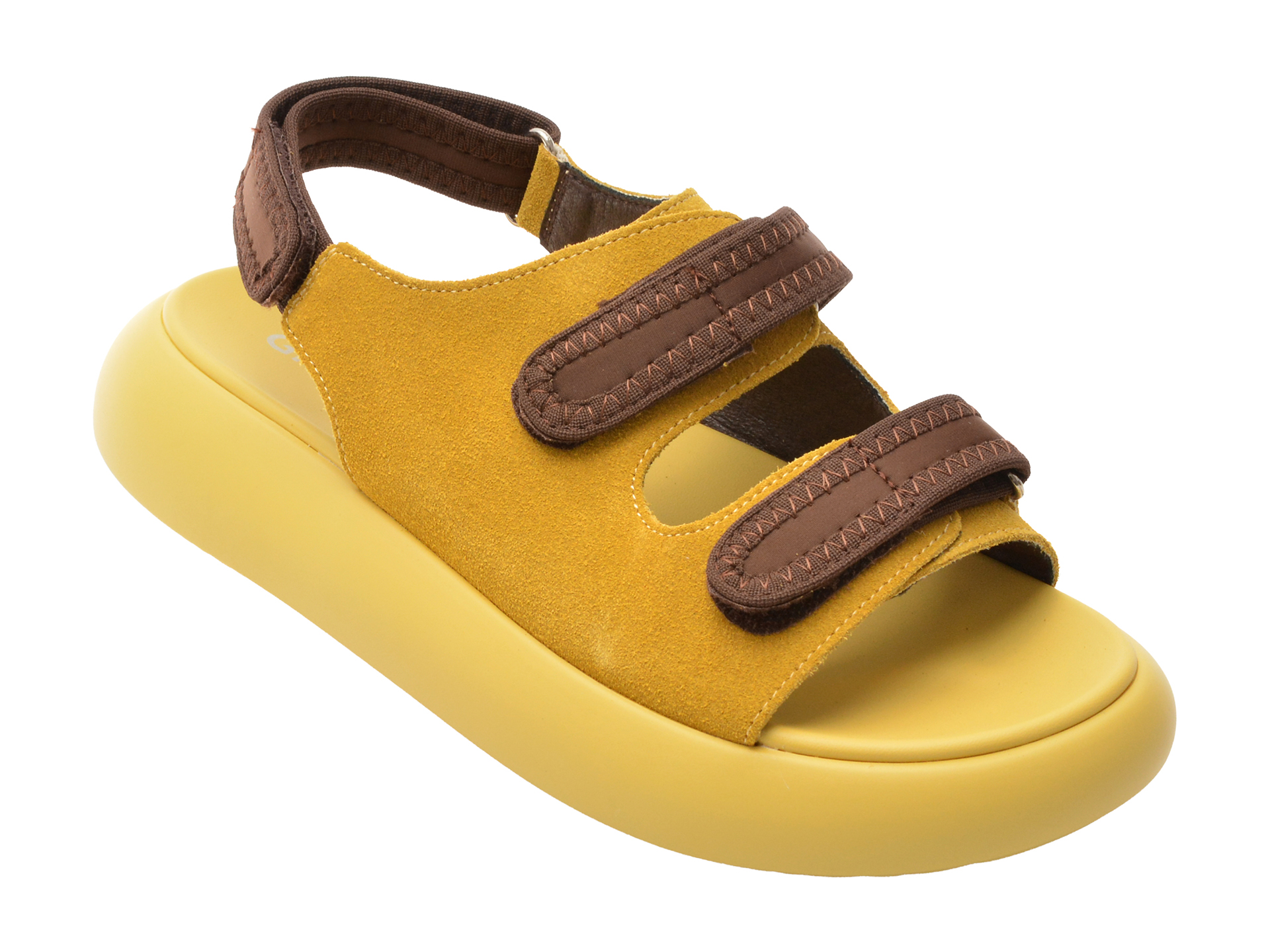 Sandale Dama GRYXX Galbene | Piele Intarsa