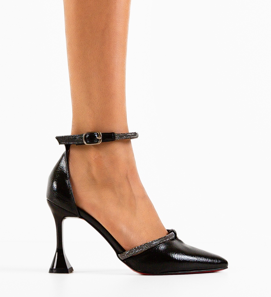 Pantofi cu Toc Varn Negri | Eleganță Modernă - imagine 4