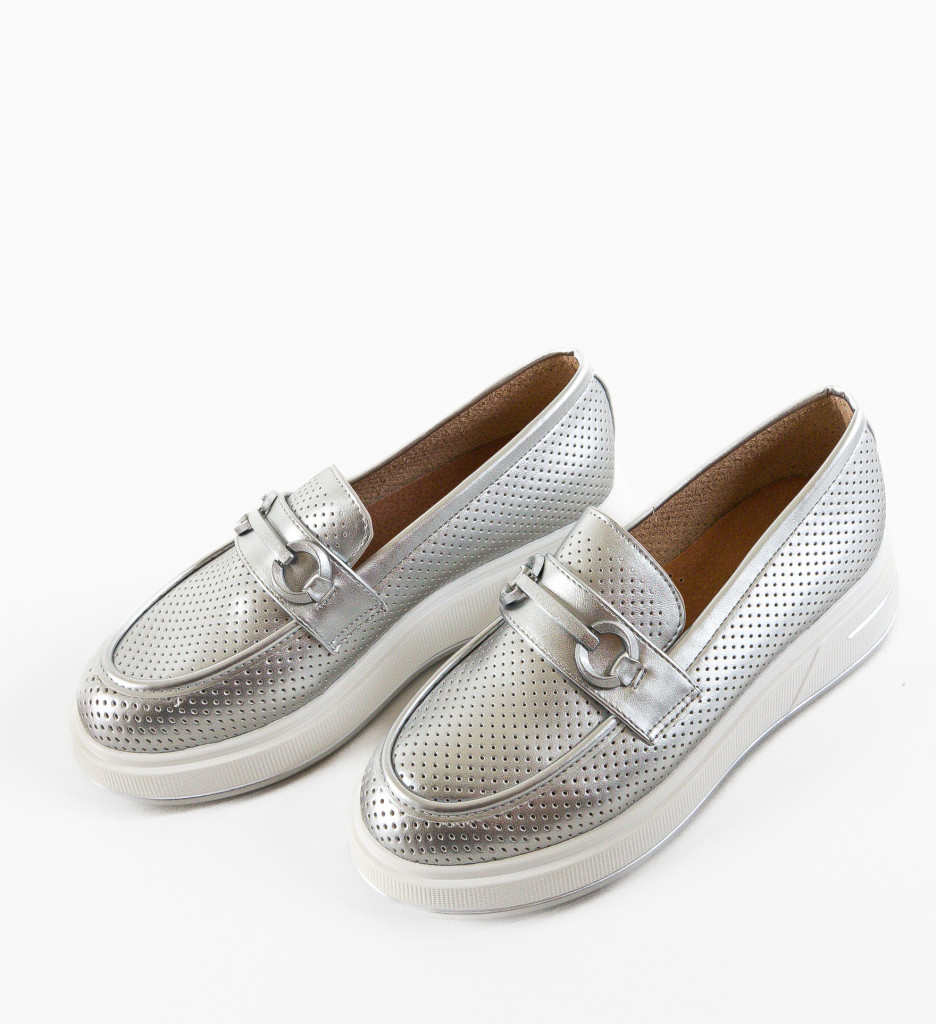 Pantofi Casual Mirrey Argintii - Stil și Confort - imagine 6