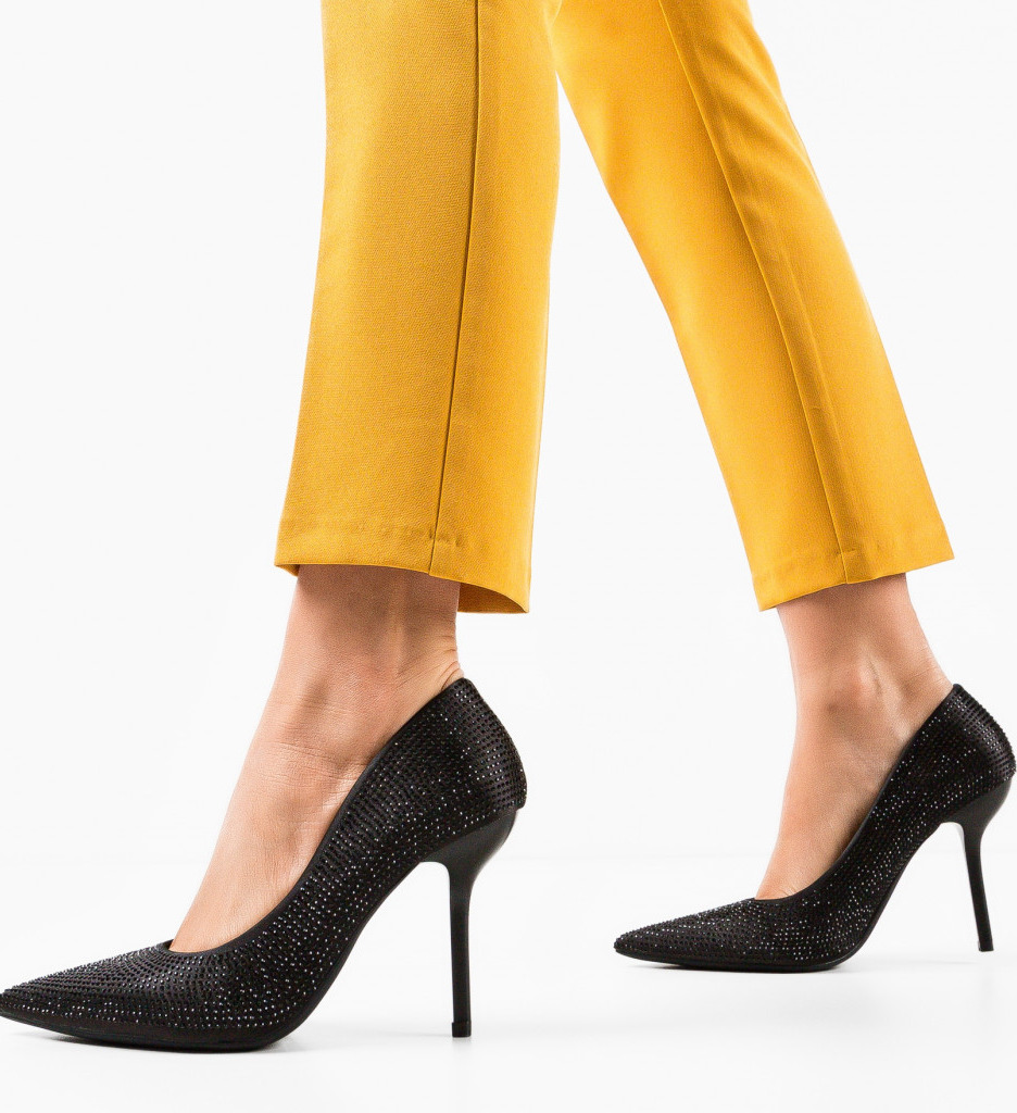 Pantofi Eleganți cu Toc Maritta Negri - imagine 3