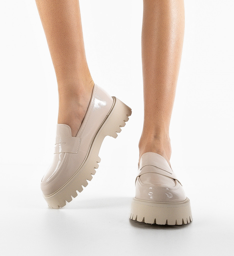 Pantofi Casual Kyra Bej - Confort și Stil Zilnic