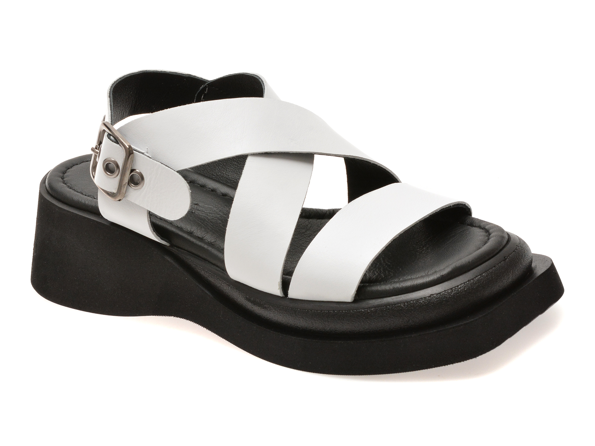Sandale EPICA albe din piele naturală | Eleganță și Confort