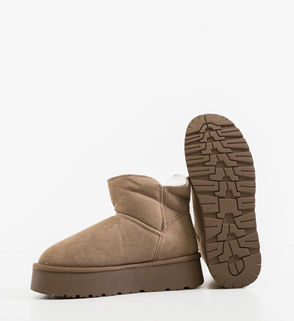 Cizme Tip Ug Depurtat Tieme Khaki - Confort - imagine 3