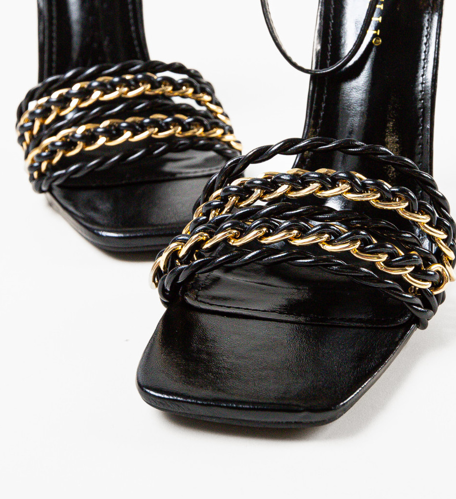 Sandale Singleton Negre | Eleganță și Stil - imagine 8