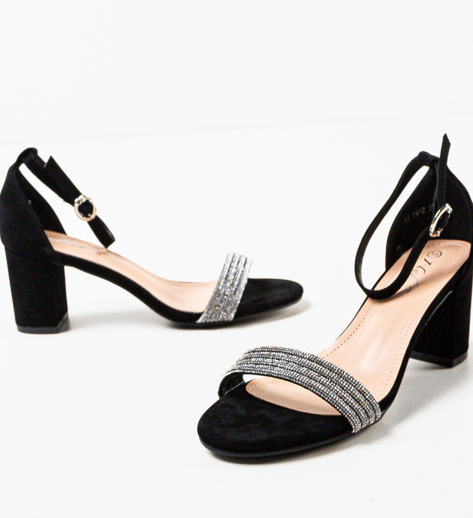 Sandale Ward Negre cu Toc - Eleganță și Stil - imagine 7