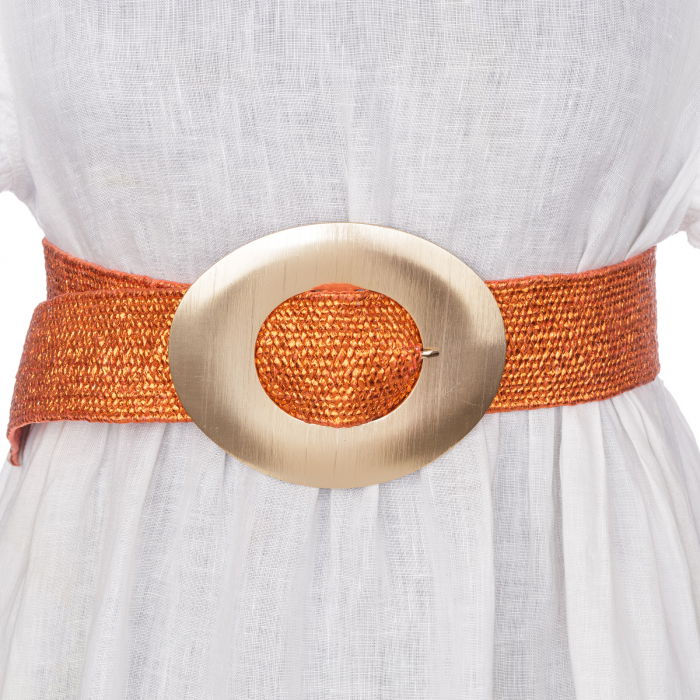 Curea Elastica Portocalie Shopika | Accesoriu Chic