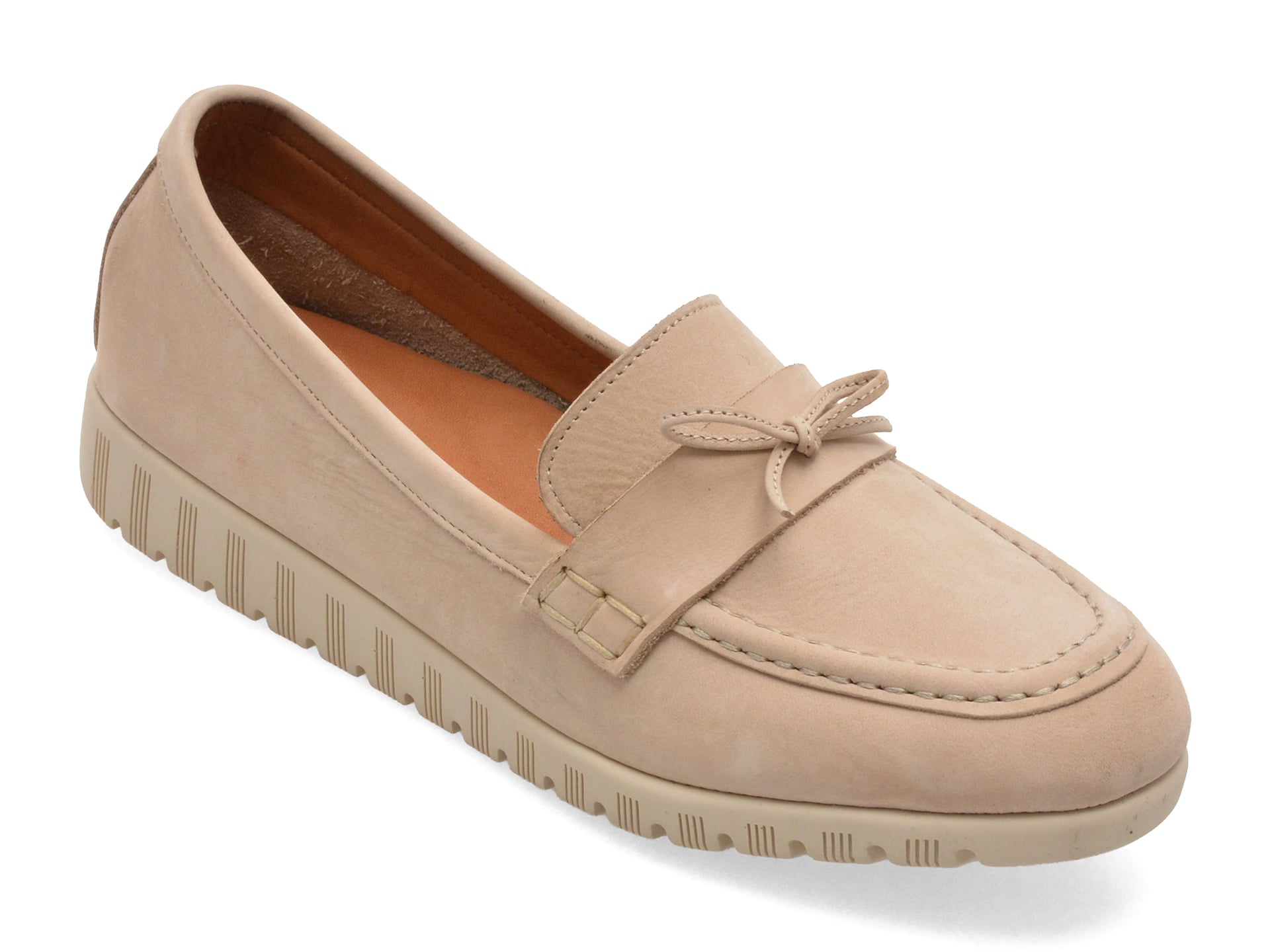 Mocasini IMAGE Bej din Nabuc - Eleganță și Confort