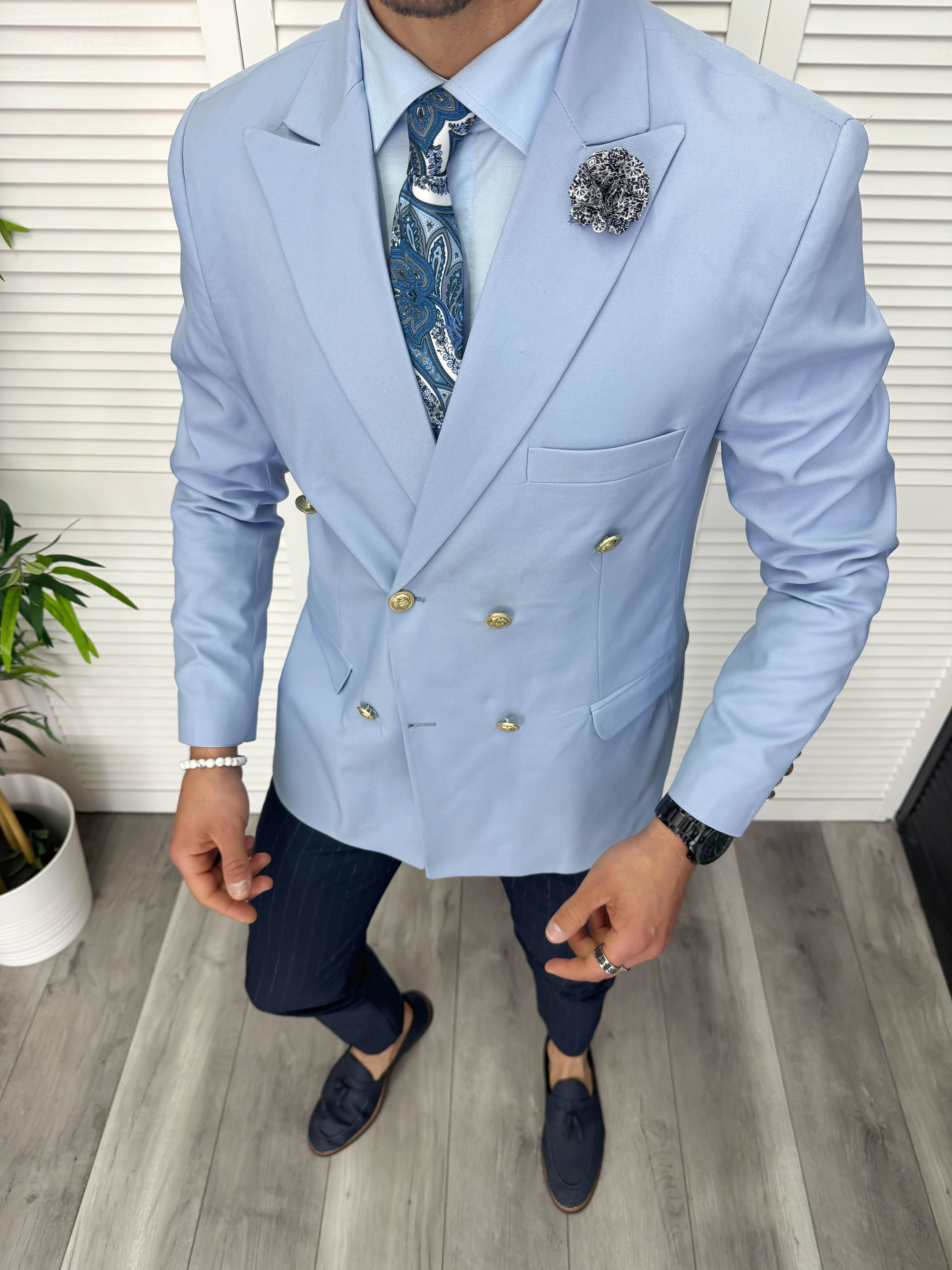 Ținută Smart Casual Bărbați 3 Piese Slim Fit