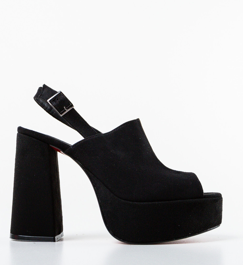 Sandale Dama cu Toc Niciera Negre - Eleganță Asigurată - imagine 2