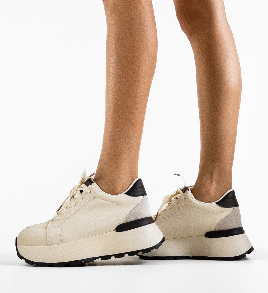 Reqa Sneakers Dama Bej | Confort & Stil - imagine 2
