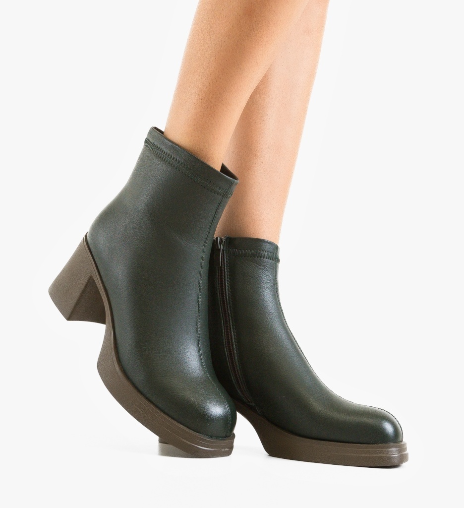 Botine Dama Tafta Verde - Eleganță și Stil