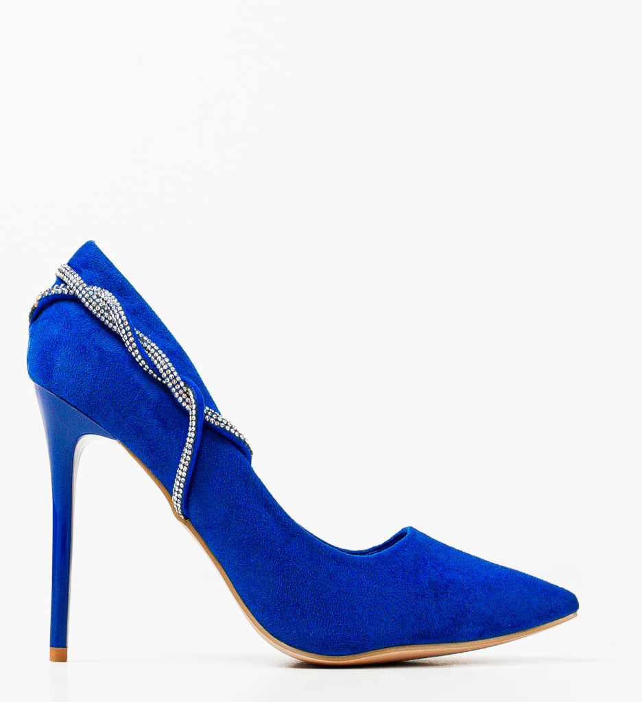 Pantofi Dama Barnes Albastri Eleganți - imagine 4