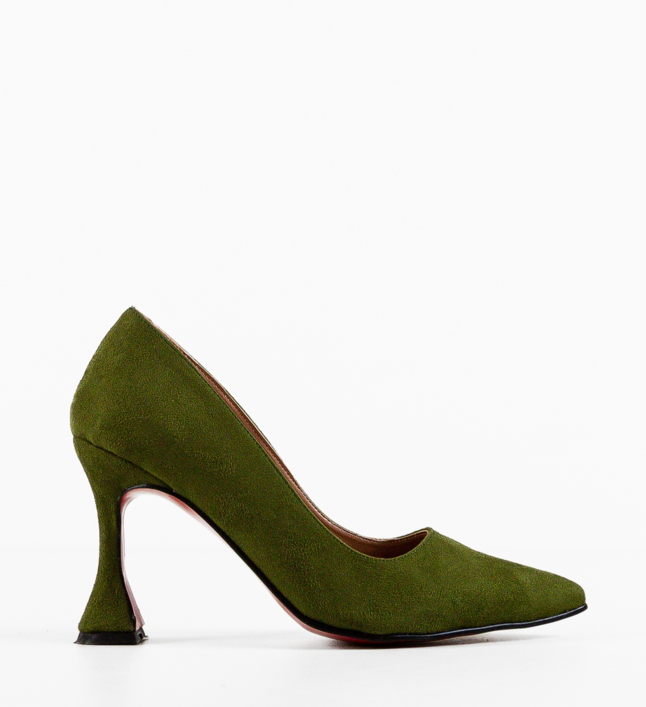 Pantofi dama Gog Verzi Eleganți cu Toc - imagine 5