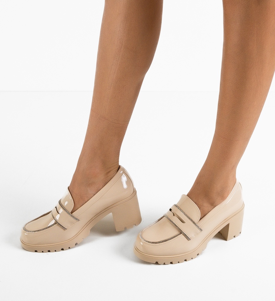 Pantofi Toc Ward Bej - Eleganță și Stil - imagine 3
