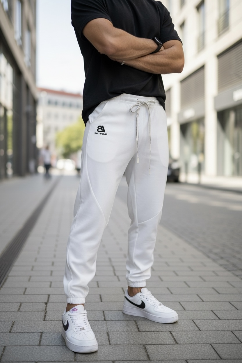 Pantaloni Trening Albi Conici GG112