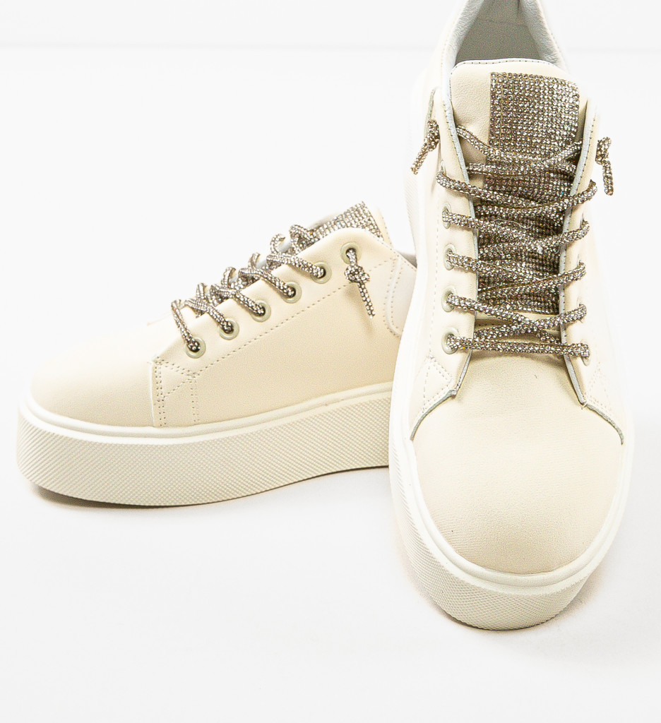 Sneakers Dama Laro Bej | Confort și Stil - imagine 8