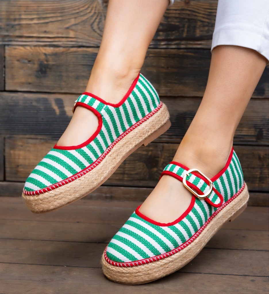 Espadrile Dama Verzi Gamny - Confort Casual - imagine 2