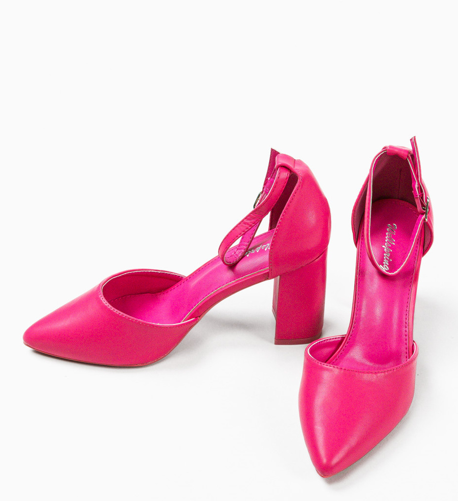 Pantofi Ortzi Roz cu Toc Eleganți - imagine 6