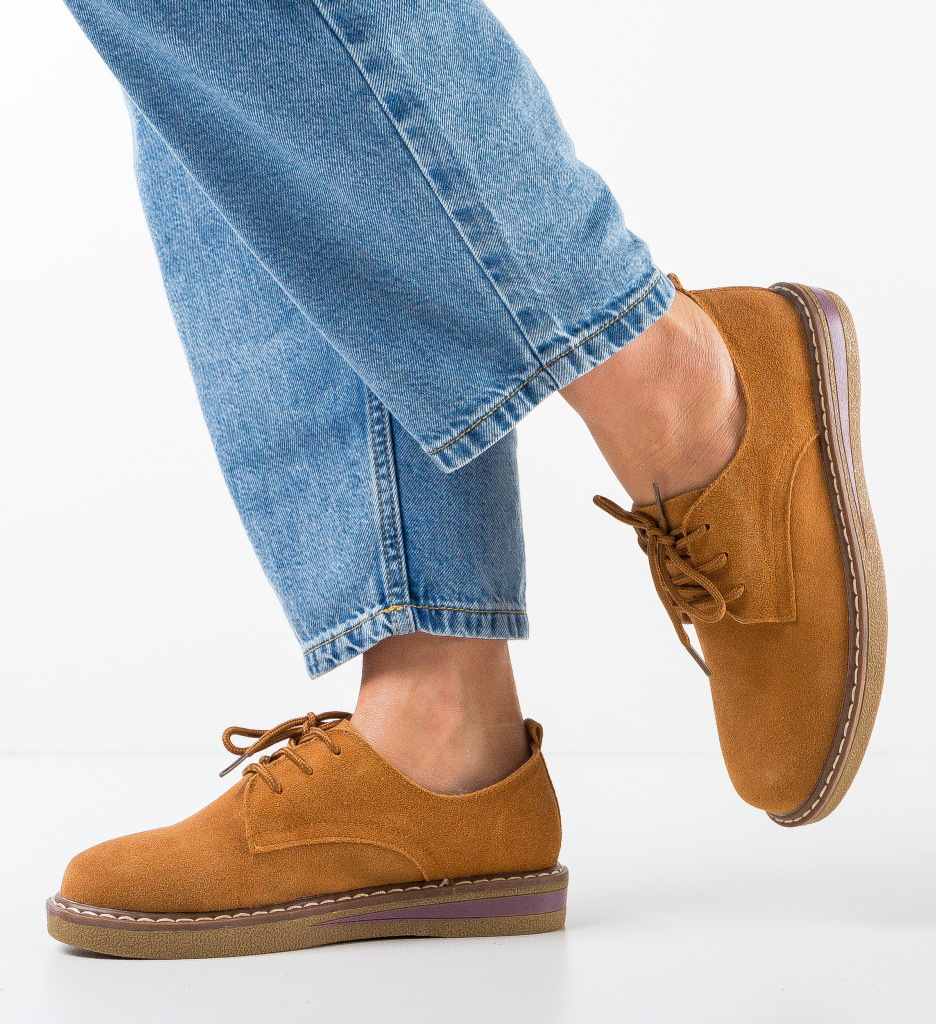 Pantofi Casual Romena Camel - Confort și Stil - imagine 4