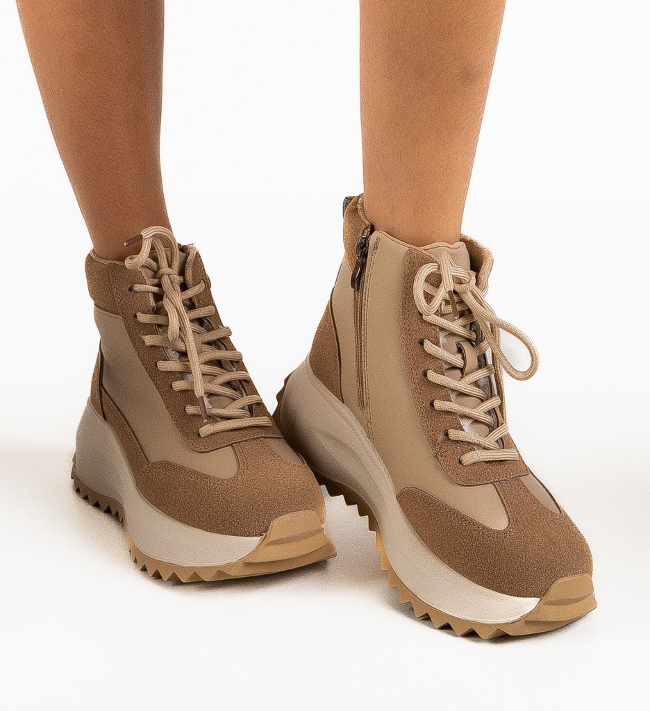Sneakers Dama Tefa Bej | Confort și Stil - imagine 3