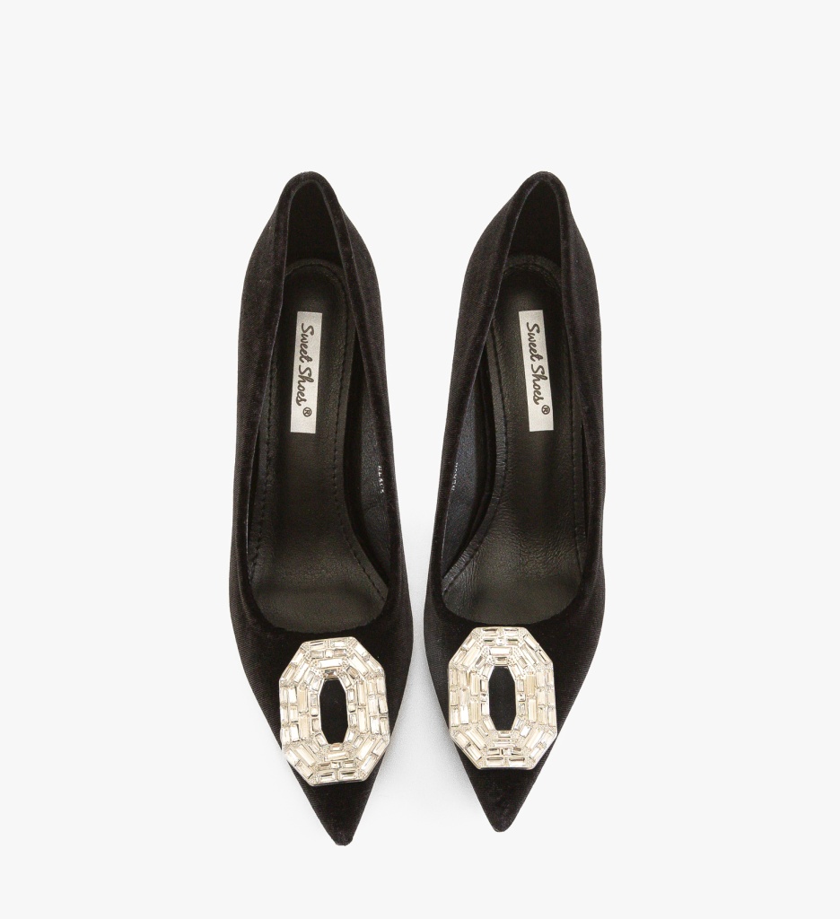 Pantofi Dama Kreb Negri cu Toc Eleganți - imagine 6