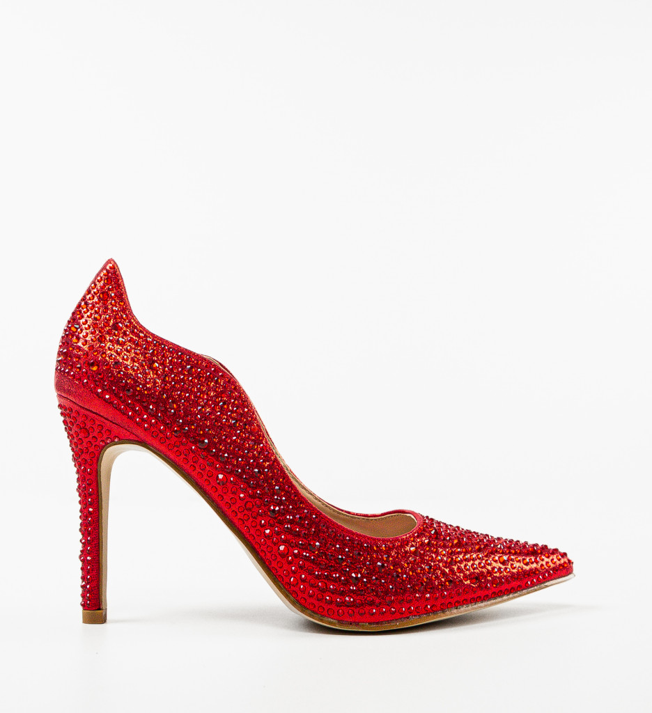 Pantofi Rosii Degeft | Toc Elegant pentru Ocazii - imagine 4