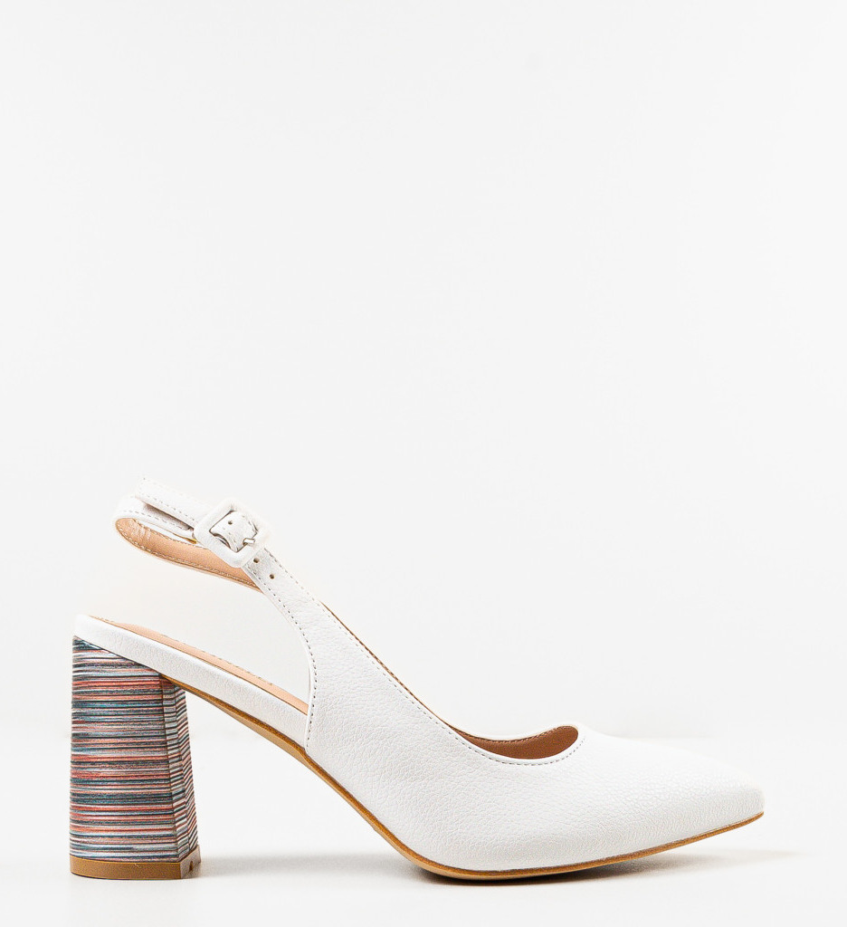 Pantofi Toc Soka Albi - Eleganță și Stil - imagine 4