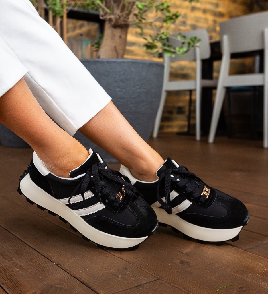 Sneakers Dama Careof Negre | Confort și Stil - imagine 3