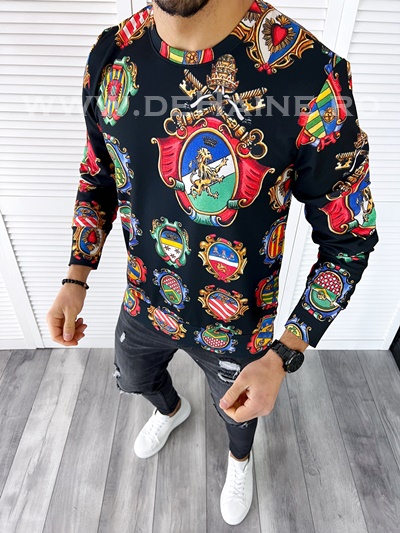 Bluza Barbati Neagra Slim Fit | Stil Modern