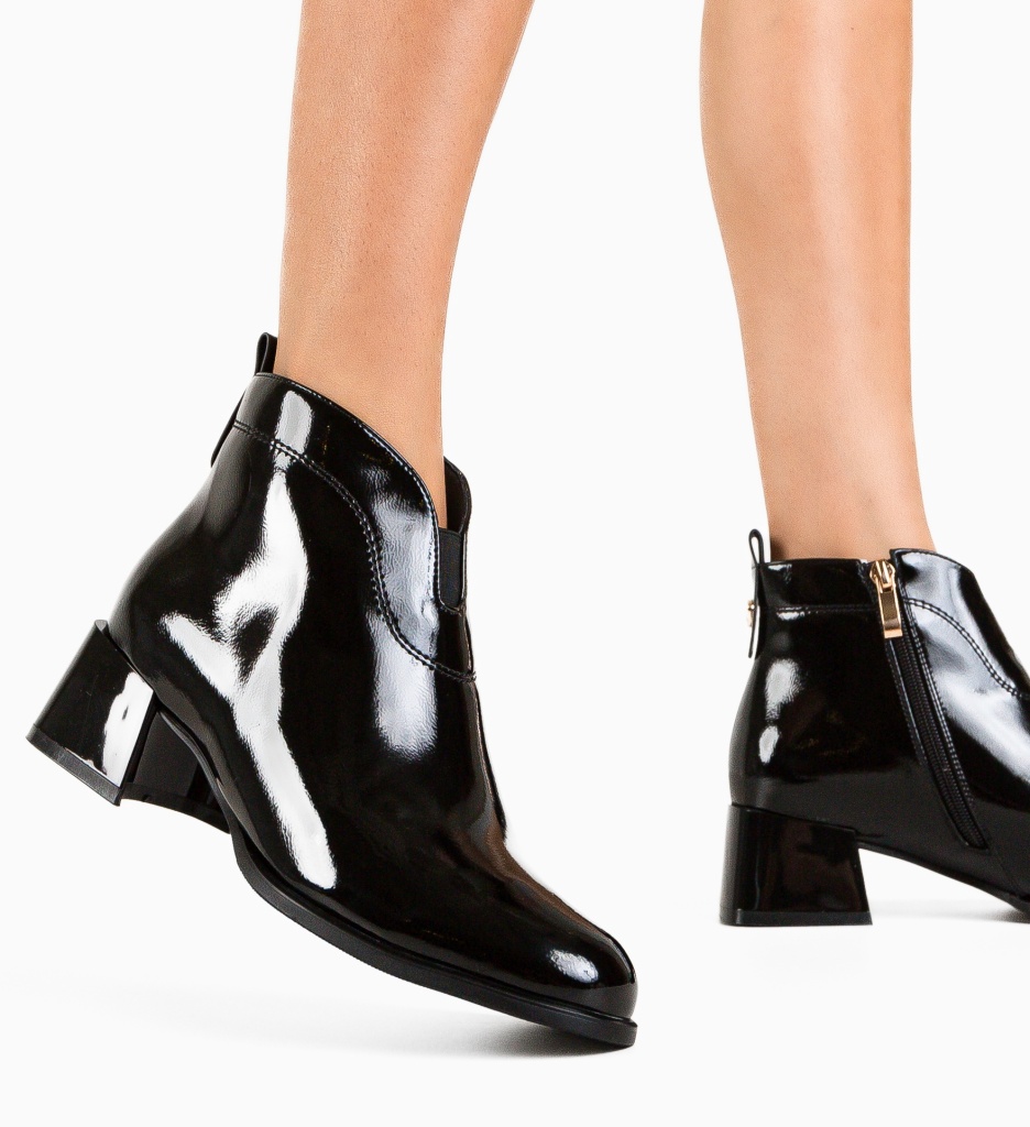 Botine Loghin Negre - Eleganță și Confort - imagine 2