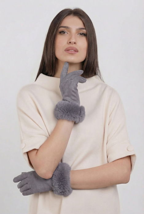 Manusi Dama Catifelate cu Touchscreen | Shopika