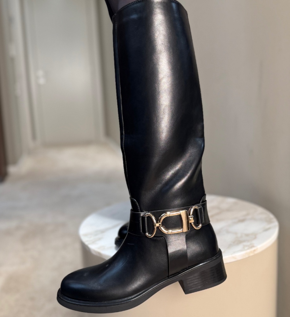 Cizme Dama Kurtis Negre Depurtat - Eleganță și Stil - imagine 8