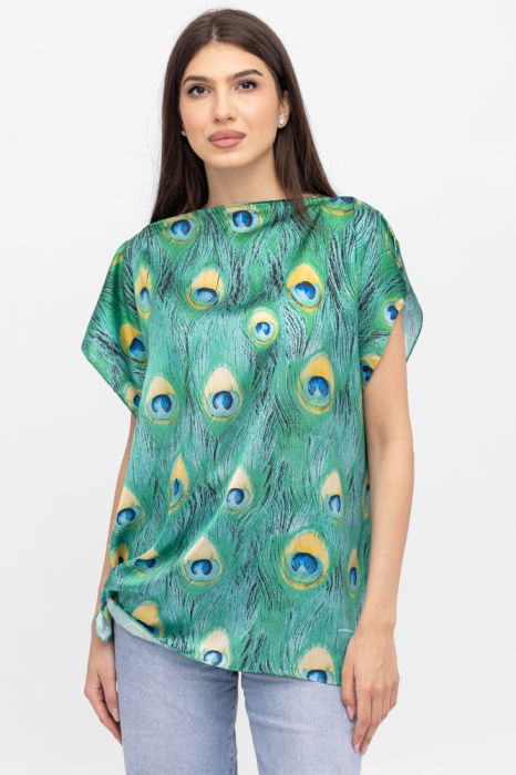 Bluza Poncho Matase Peacock | Shopika Summer