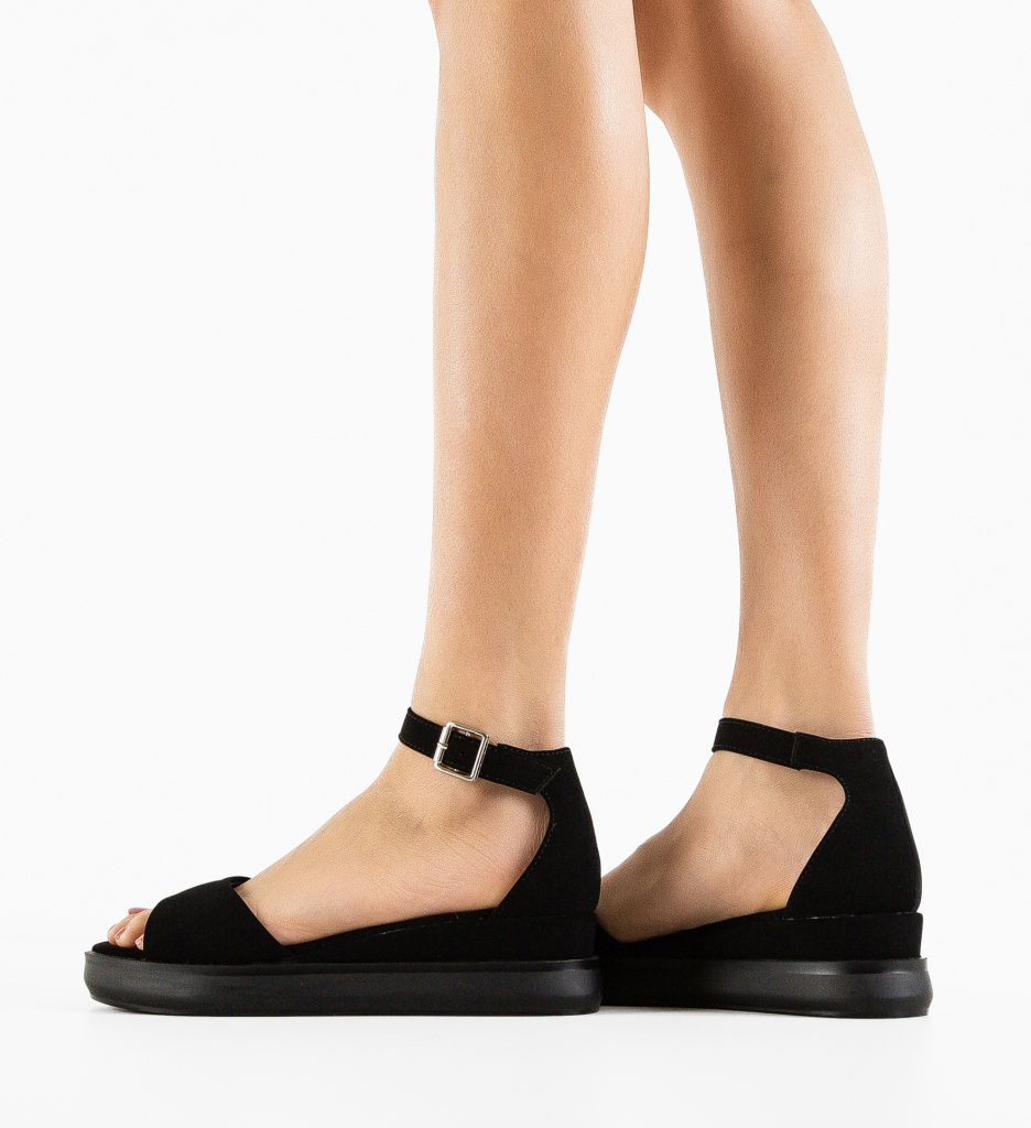 Platforme Dama Negre Volos - Confort & Stil - imagine 2