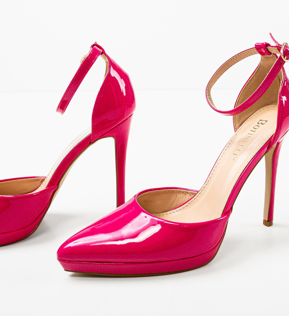 Pantofi cu Toc Fernanda Fuchsia - Eleganță - imagine 5