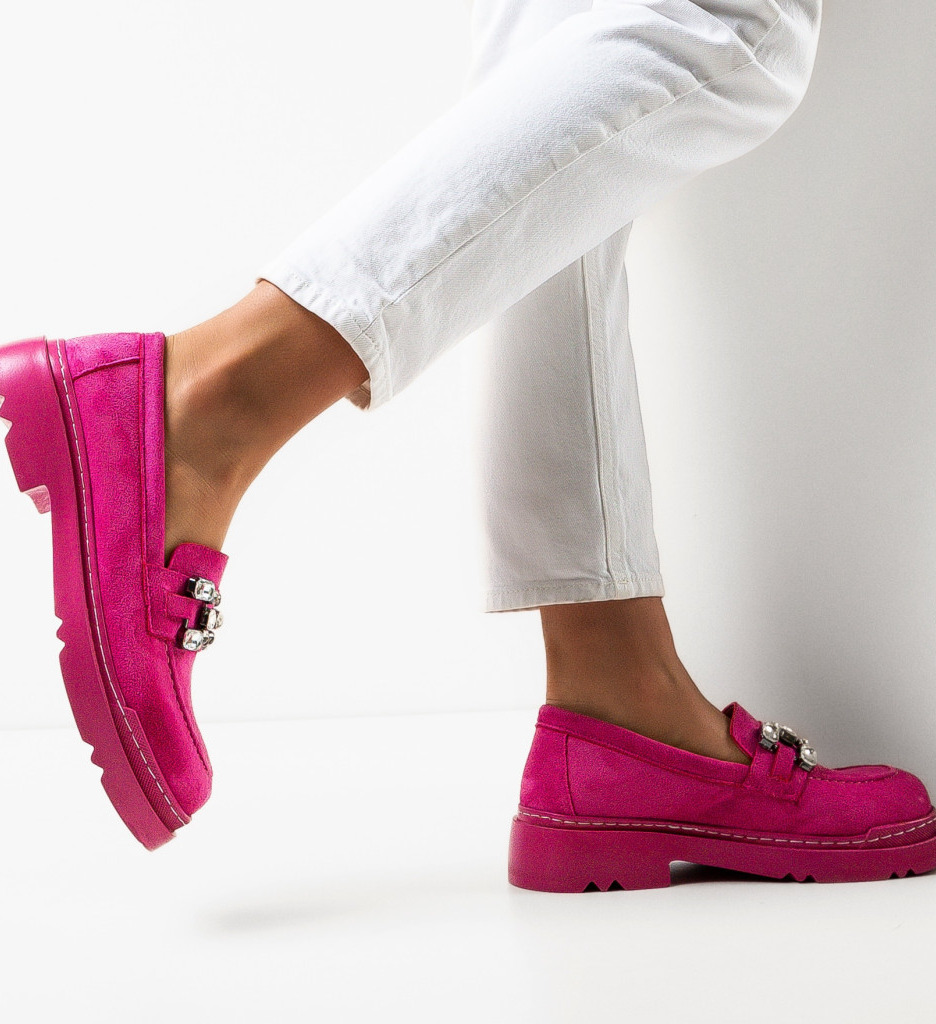 Pantofi Casual Maraya Fuchsia | Stil & Confort - imagine 3