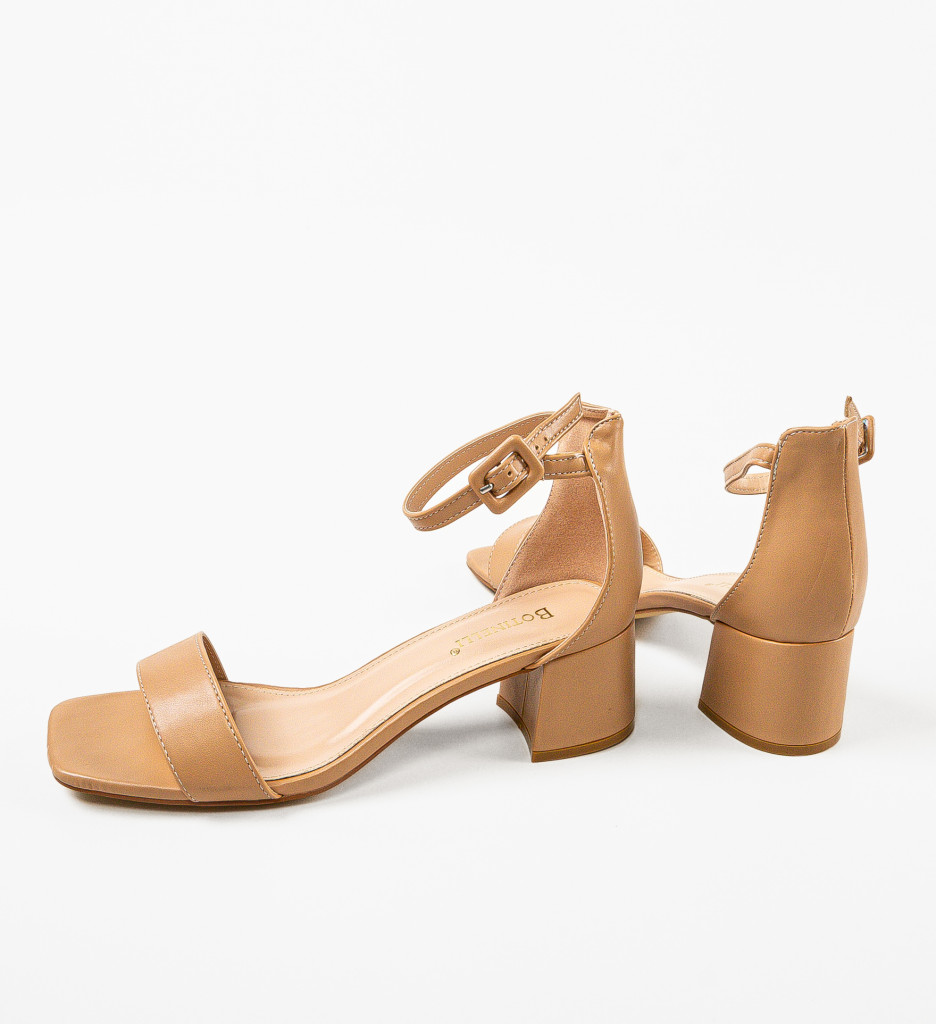Sandale Toc Zime Nude | Eleganță și Confort - imagine 6