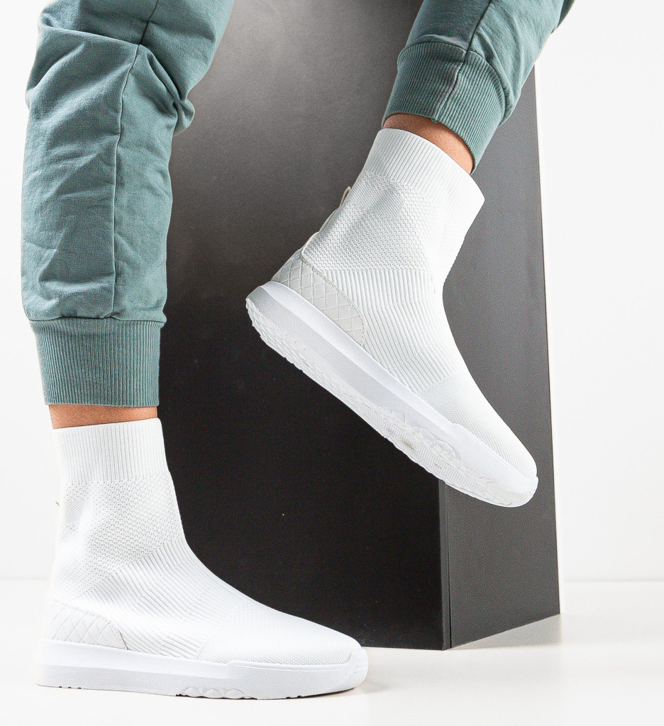 Sneakers Noor Dama Albi | Confort și Stil Modern - imagine 3
